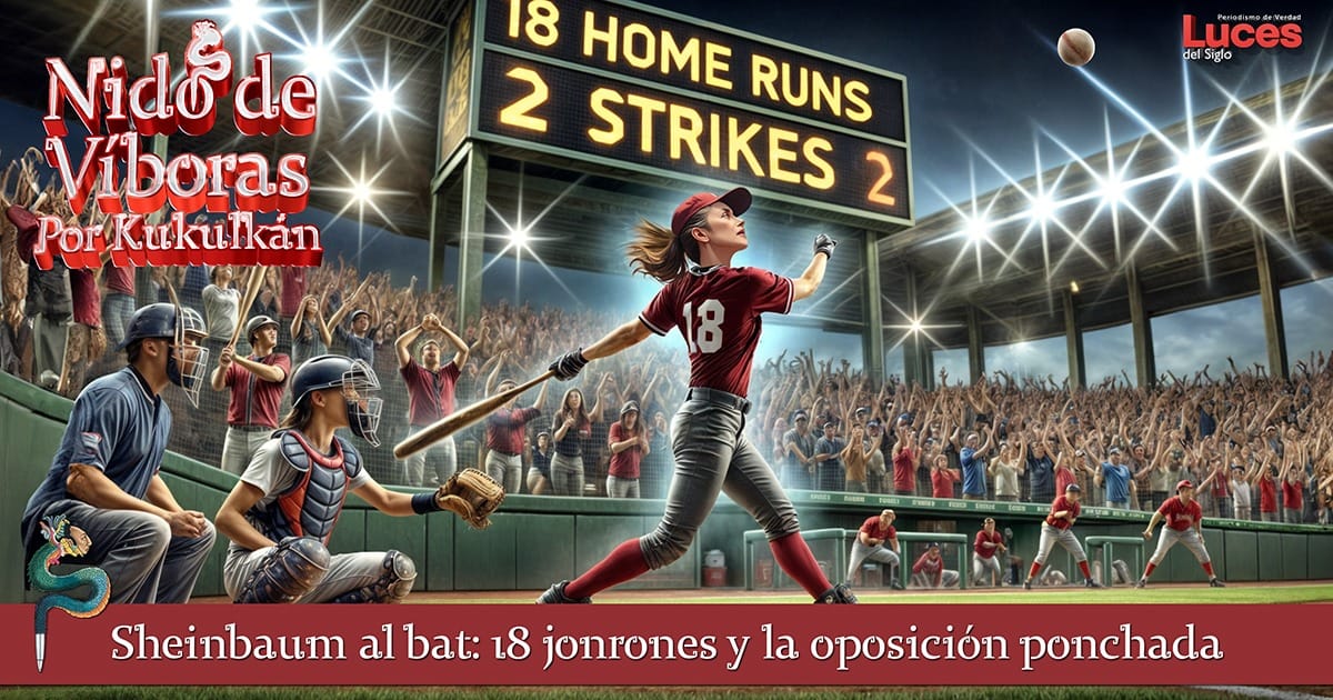Sheinbaum al bat: 18 jonrones y la oposición ponchada