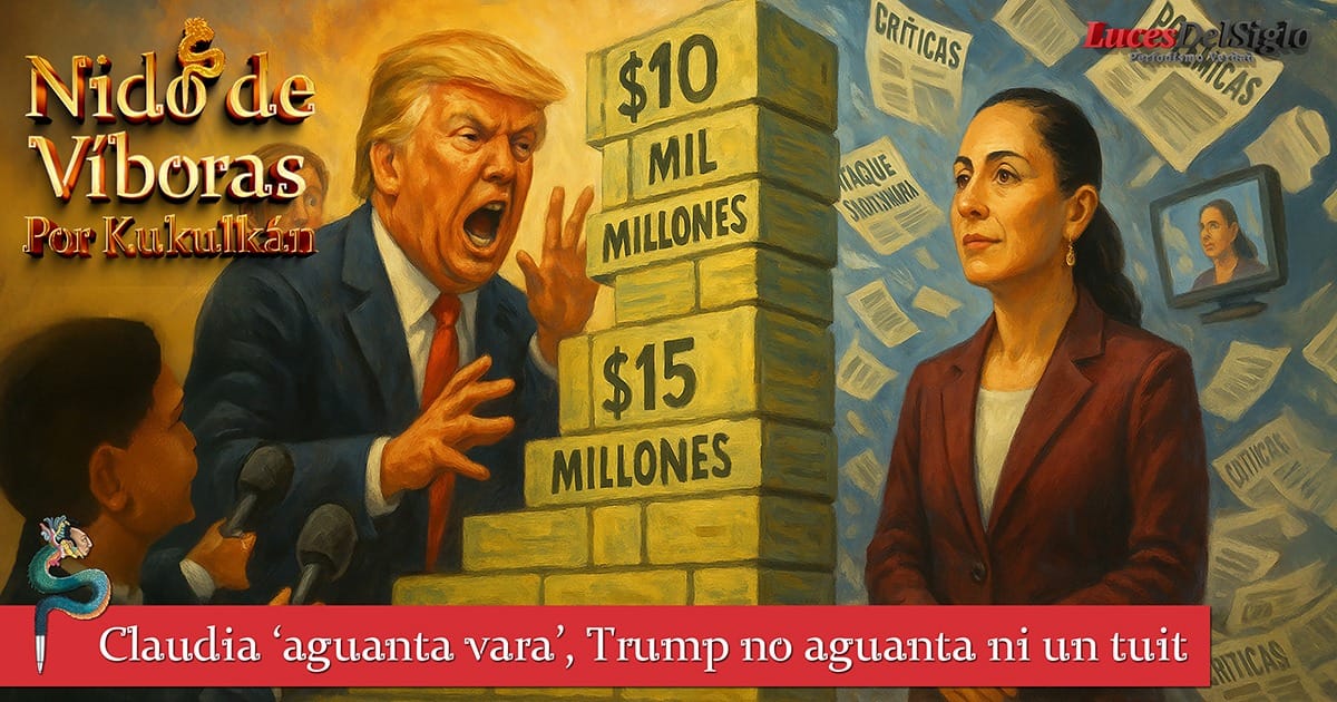 Claudia ‘aguanta vara’, Trump no aguanta ni un tuit