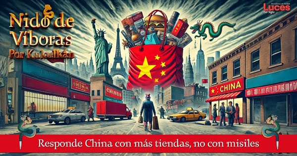 Responde China con más tiendas, no con misiles