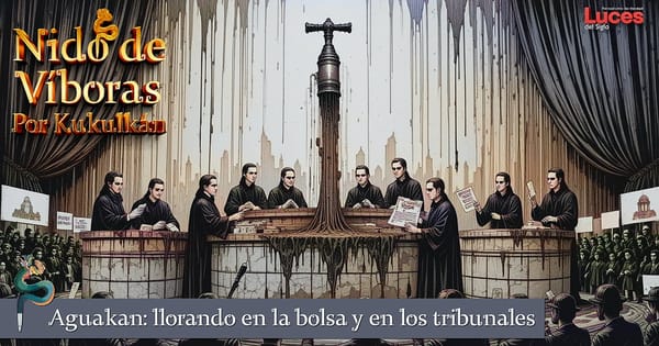 Aguakan: llorando en la bolsa y en los tribunales