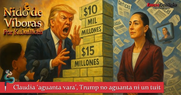 Claudia ‘aguanta vara’, Trump no aguanta ni un tuit